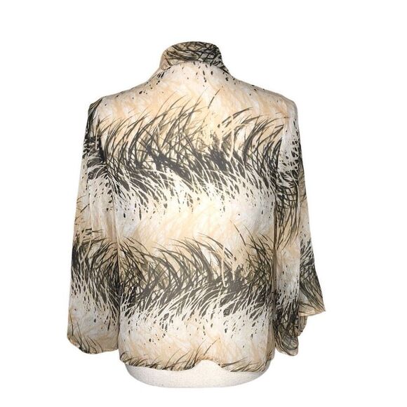 Pure Sugar Coastal Grandma Sheer Silk Waterfall Open Jacket/Top Size S - Picture 3 of 12
